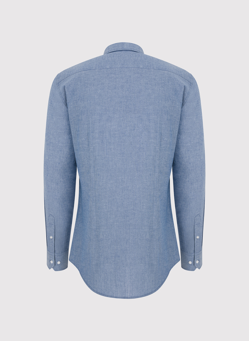 Koszula męska z kołnierzem na guziki