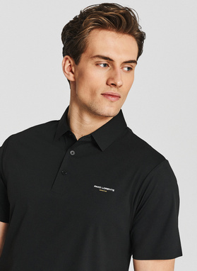 Czarny t-shirt polo