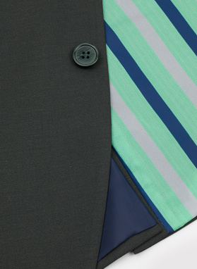 Zielona marynarka garniturowa P22SF-3G-022-Z-S