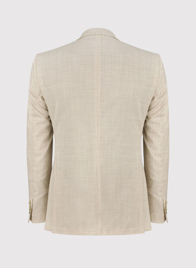 Wełniana marynarka garniturowa w kolorze beżowym