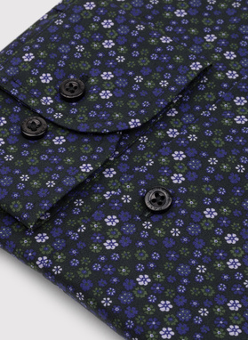 Męska koszula w kwiatowy mikrowzór