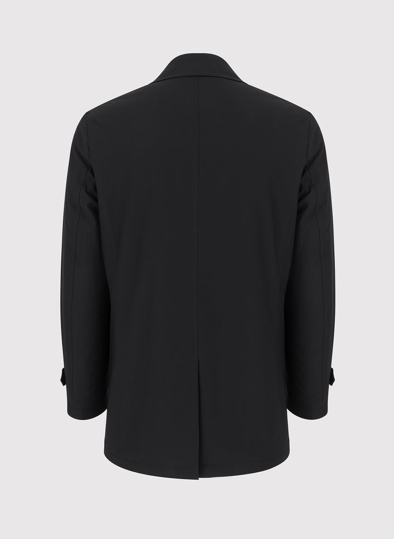 Przejściowy płaszcz męski w kolorze czarnym