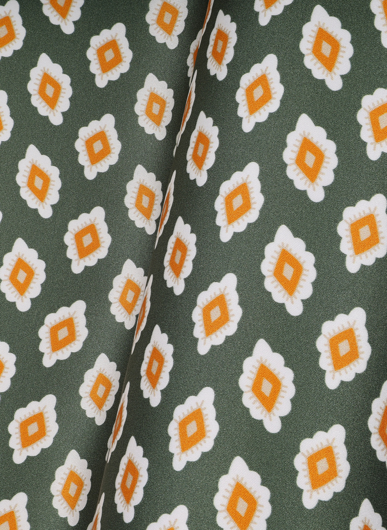 Oliwkowa poszetka męska ze wzorem