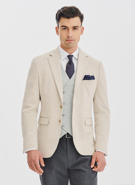 Dzianinowa marynarka w kratkę