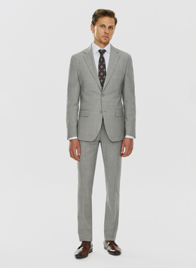 Męskie spodnie garniturowe w odcieniu szarym