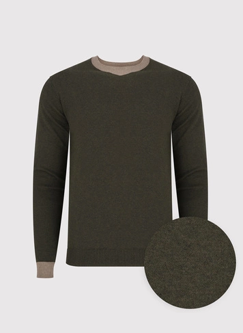 Melanżowy sweter męski