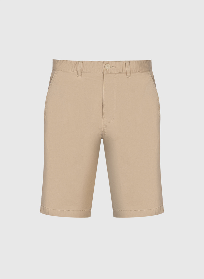 Bawelniane szorty w kolorze beżowym