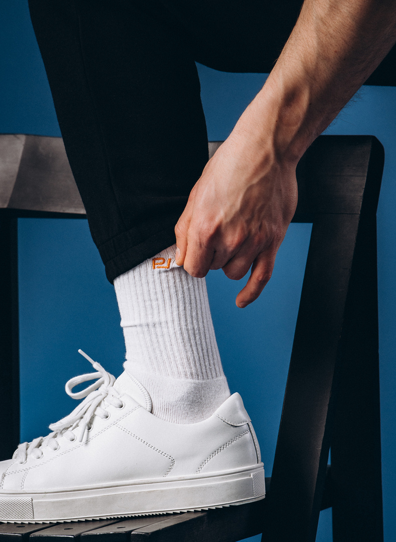 Białe skarpety męskie