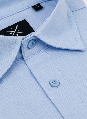 Niebieska bawełniana koszula męska