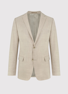 Wełniana marynarka garniturowa w kolorze beżowym