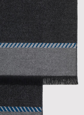 Szary męski szalik w pasy