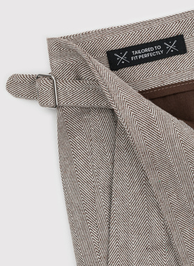 Melanżowe szorty męskie w kolorze brązowym