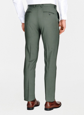 Zielony wełniany garnitur męski