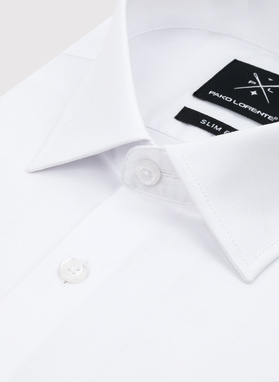 Biała bawełniana koszula męska