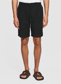 Lniane czarne szorty męskie