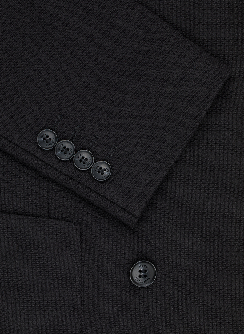 Czarna dwurzędowa marynarka męska