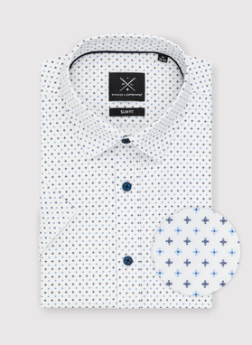 Biała koszula męska z krótkim rękawem