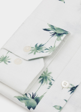 Koszula męska z lnu i bawelny P22SF-1X-011-Z-S