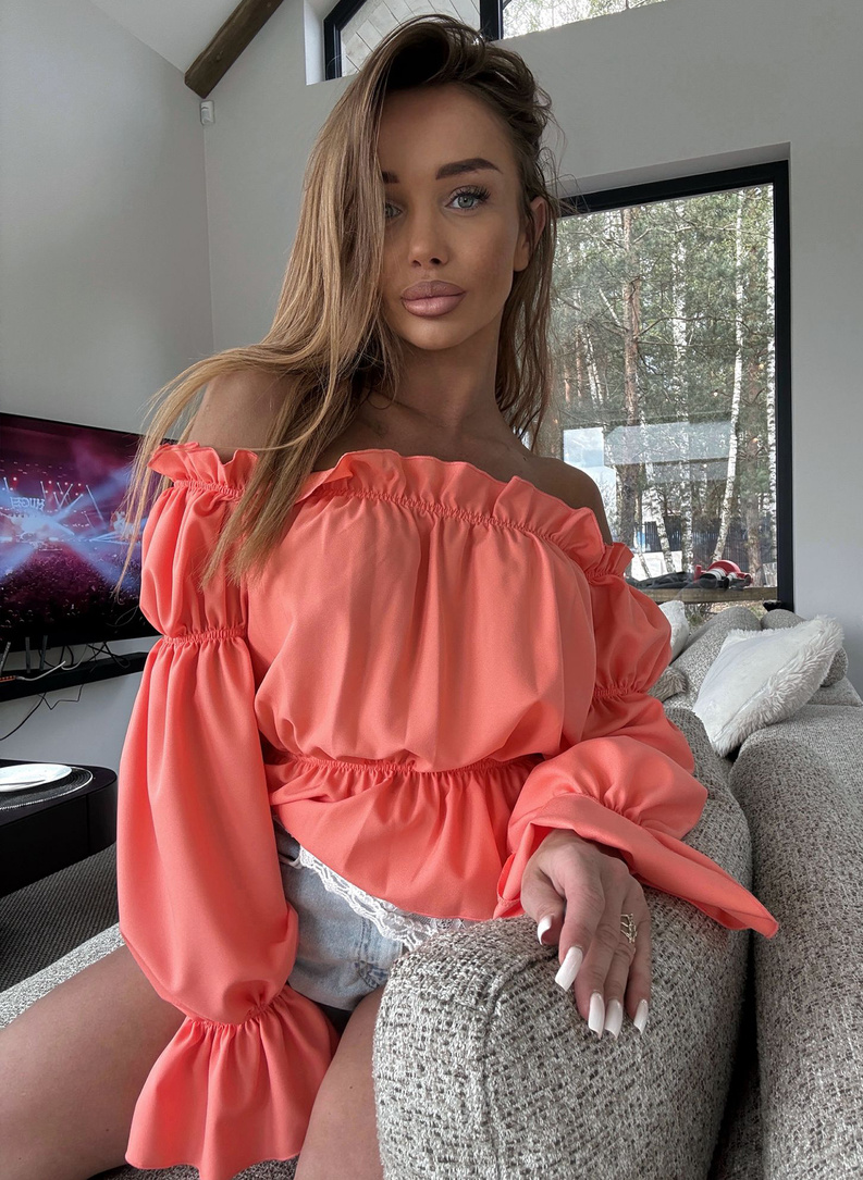 Bluzka hiszpanka MARBELA pomarańczowa