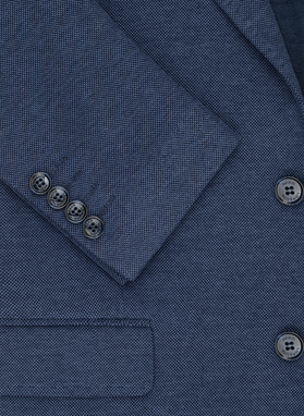 Granatowa marynarka z dzianiny