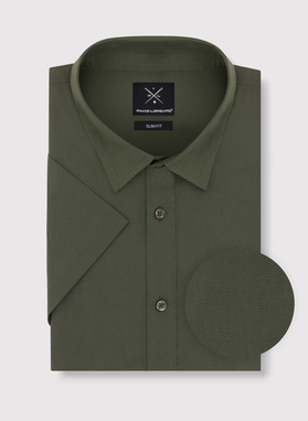 Zielona koszula z krótkim rękawem 