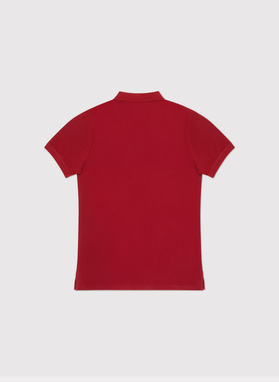 Gładki t-shirt polo w czerwonym kolorze