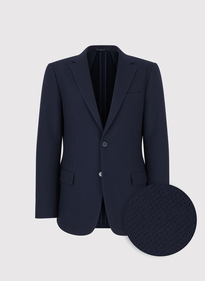 Granatowa marynarka męska z wełny