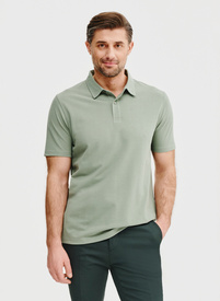 Męski t-shirt polo w kolorze zielonym