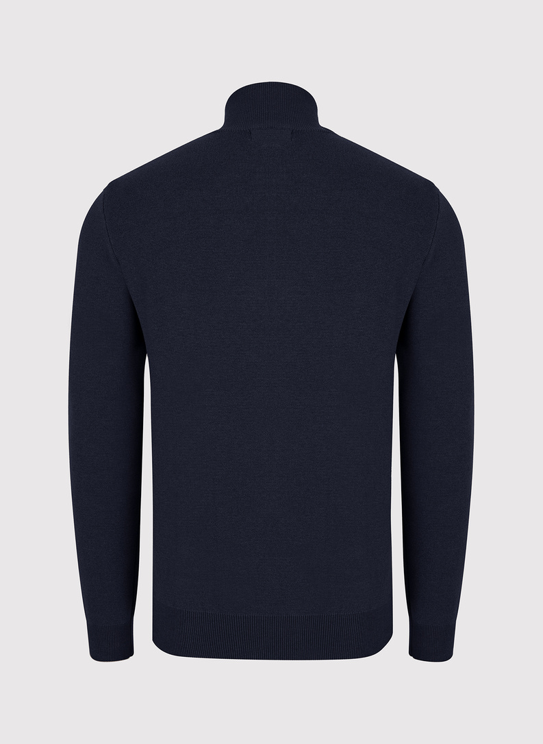 Sweter męski rozpinany w kolorze granatowym