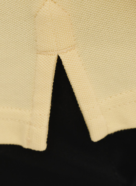 Gładki t-shirt polo w żółtym kolorze