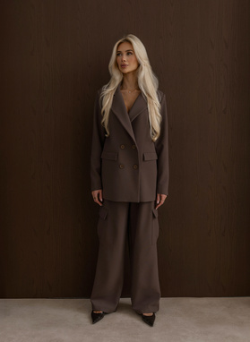 Marynarka HIGH SOCIETY BLAZER brązowa