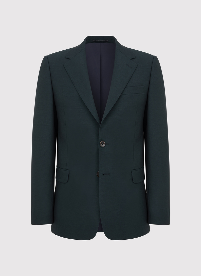 Wełniany zielony garnitur męski