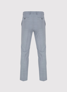 Gładkie szare spodnie garniturowe