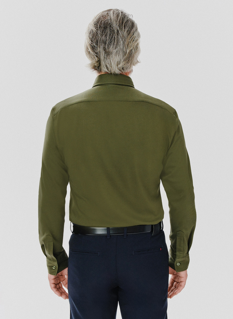 Zielona bawełniana koszula męska