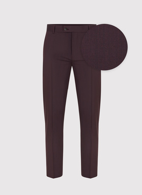 Dwuczęściowy gładki garnitur męski w kolorze burgundowym