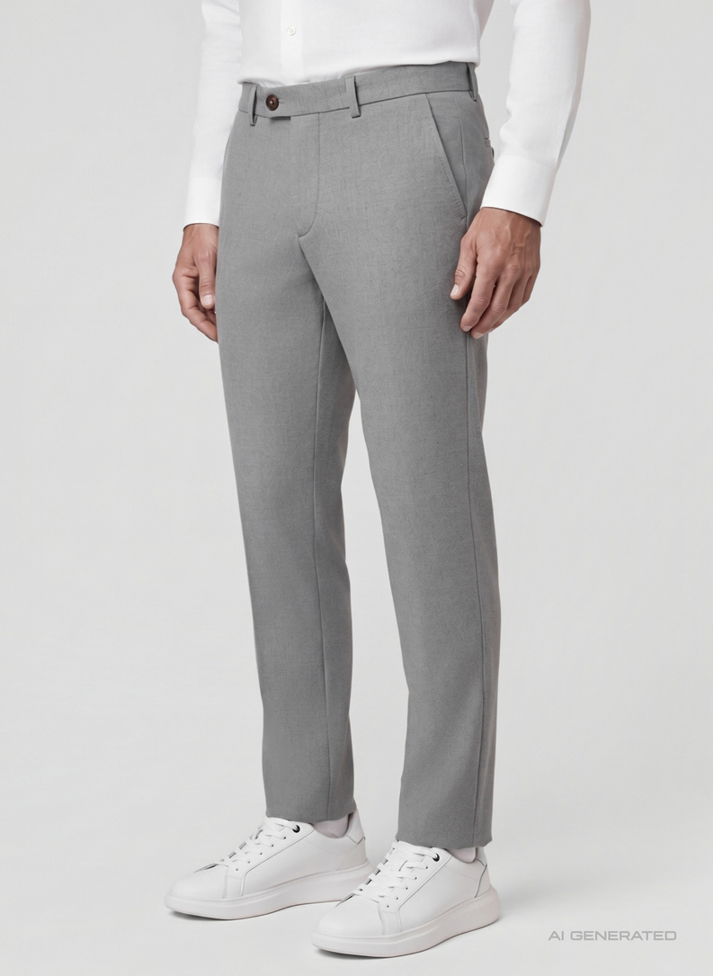 Szare spodnie casual