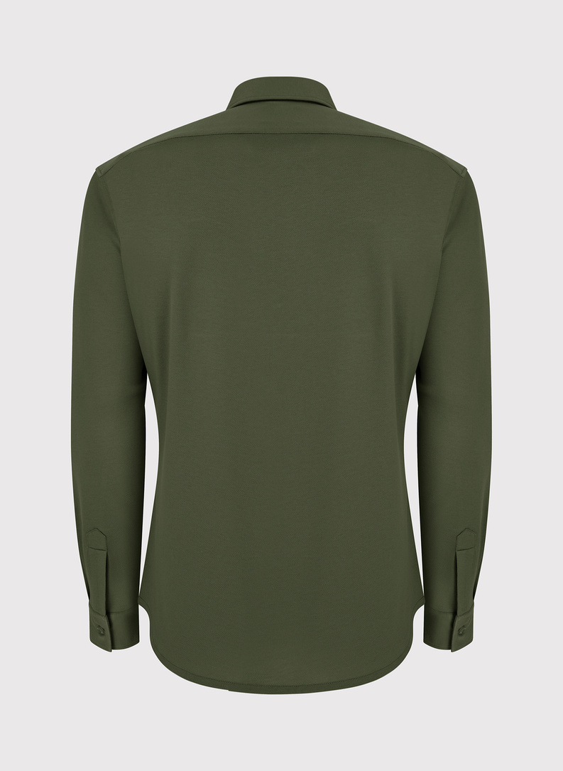 Zielona bawełniana koszula męska