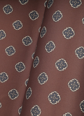 Brązowa poszetka męska we wzory