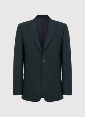 Wełniana marynarka garniturowa w kolorze zielonym