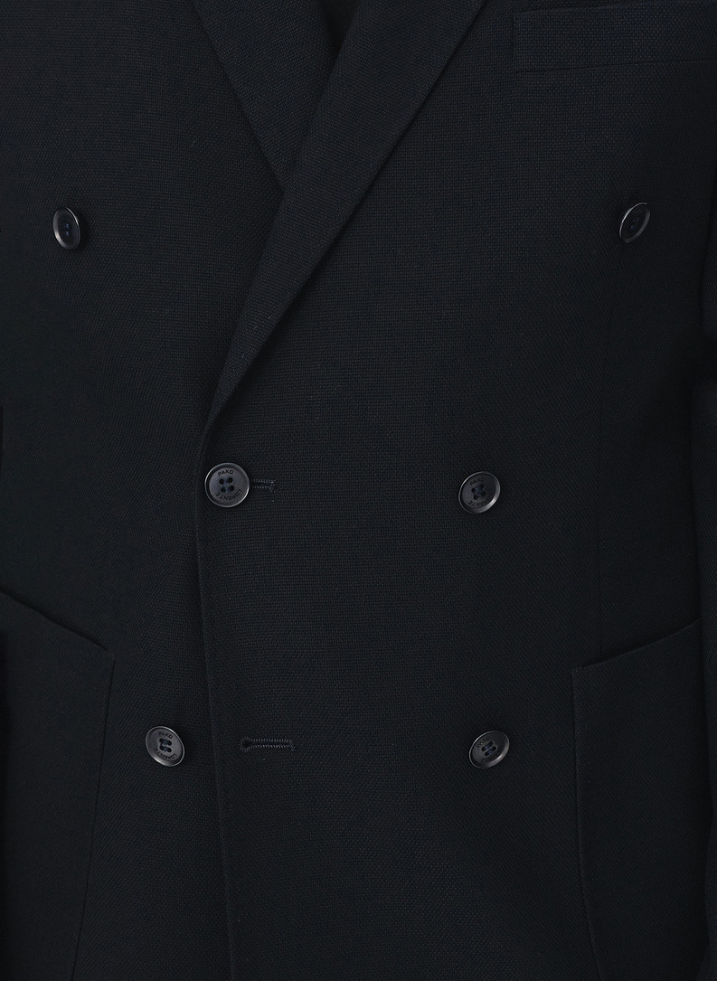 Granatowa dwurzędowa marynarka męska