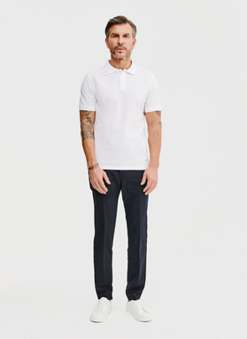 Gładki t-shirt polo w białym kolorze