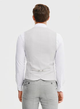 Jednorzędowa szara kamizelka