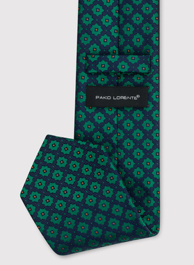 Zielony wzorzysty krawat męski