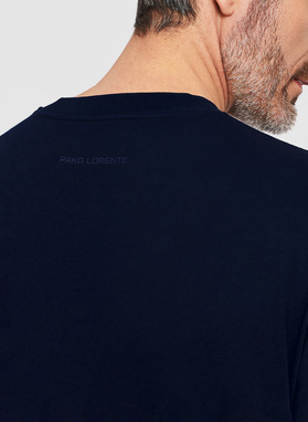 Bawełniany t-shirt oversize w kolorze granatowym