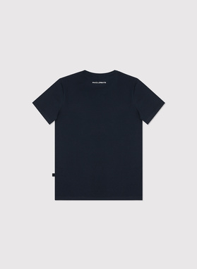 Granatowy gładki T-shirt Basic