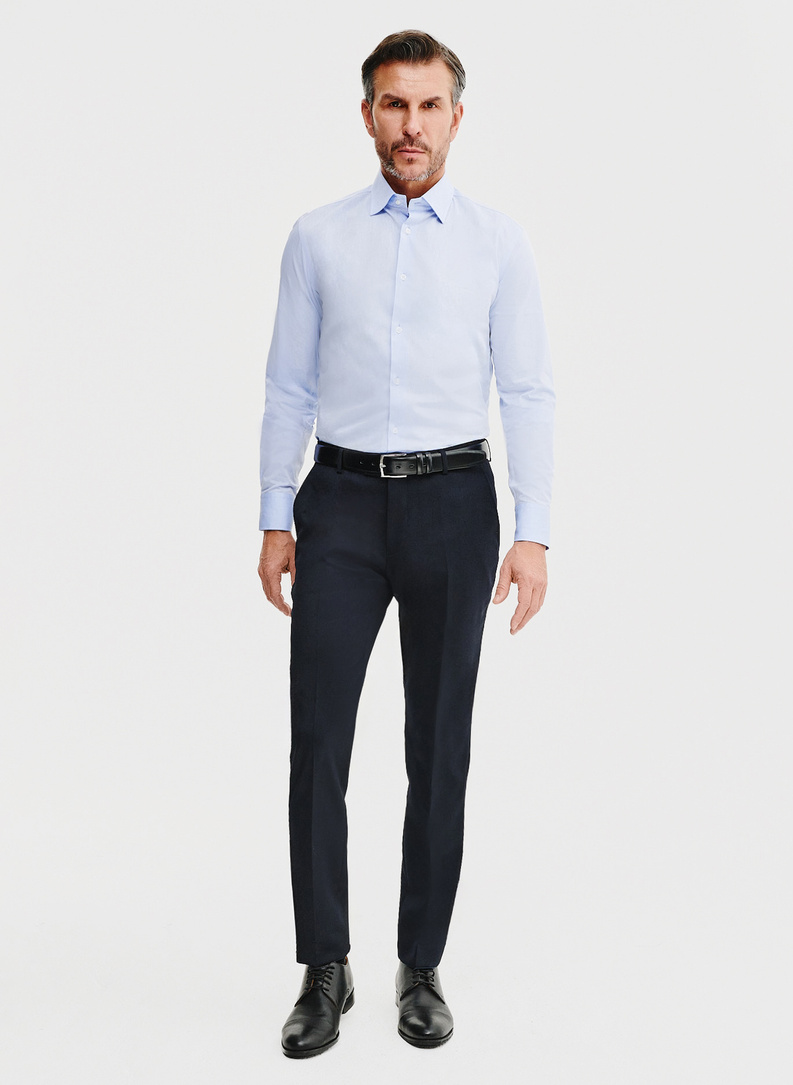 Spodnie garniturowe w kolorze granatowym