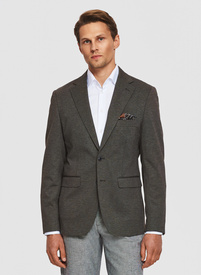 Brązowa dzianinowa marynarka męska