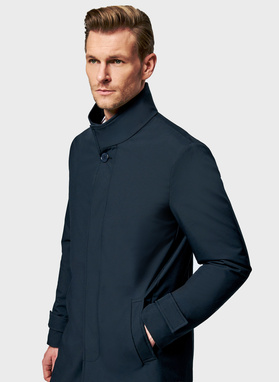 Wiosenny płaszcz męski w kolorze granatowym