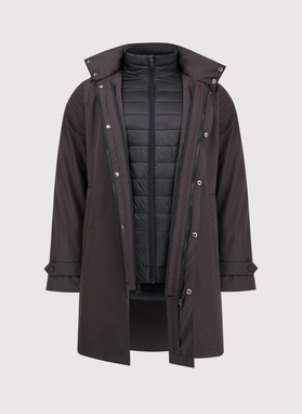 Brązowa kurtka jesienna 2w1