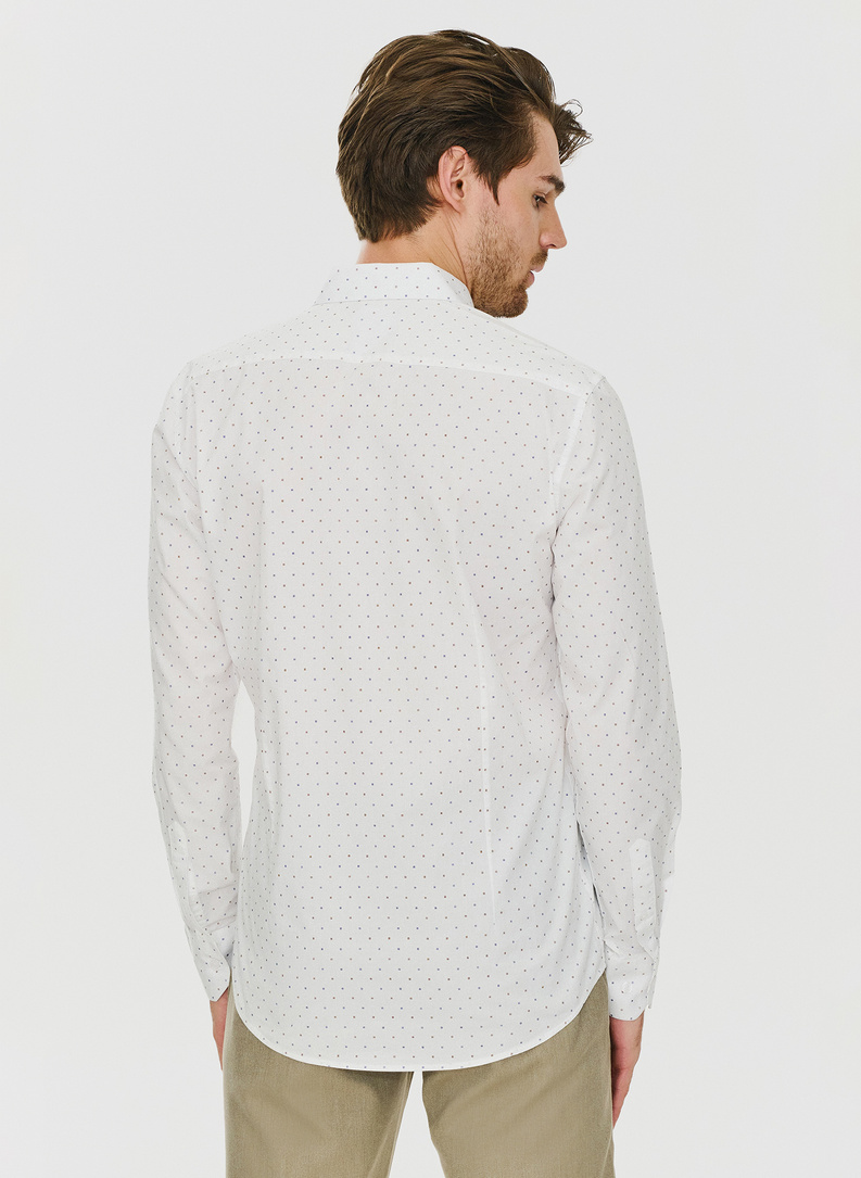 Elegancka koszula męska w delikatny wzorek 